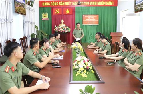 Phòng công tác đảng và công tác chinh trị Công an tỉnh Đắk Nông đổi mới công tác giao ban và chấm điểm thi đua hàng tháng