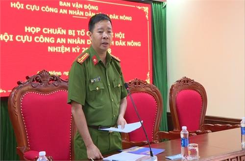 Ban Vận động thành lập Hội cựu Công an nhân dân tỉnh Đắk Nông họp chuẩn bị tổ chức Đại hội