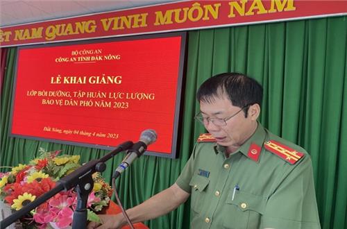 Đắk Nông: Công an tỉnh khai giảng lớp bồi dưỡng, tập huấn lực lượng Bảo vệ dân phố năm 2023