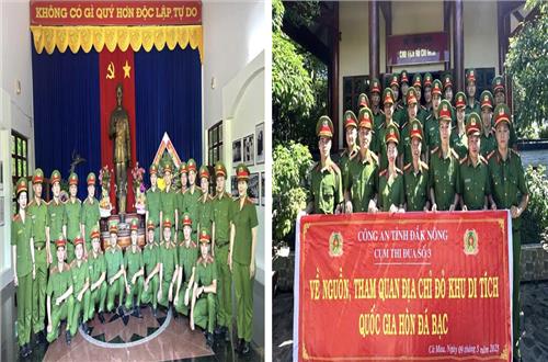 Cụm thi đua số 3, Công an tỉnh Đắk Nông về nguồn tại Khu di tích lịch sử Quốc gia Hòn Đá Bạc