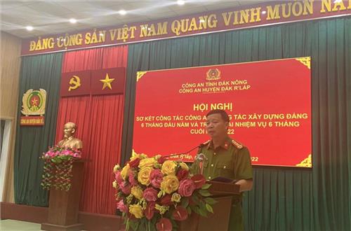 Công an huyện Đắk R’Lấp tổ chức Hội nghị sơ kết công tác công an 6 tháng đầu năm và triển khai nhiệm vụ 6 tháng cuối năm 2022