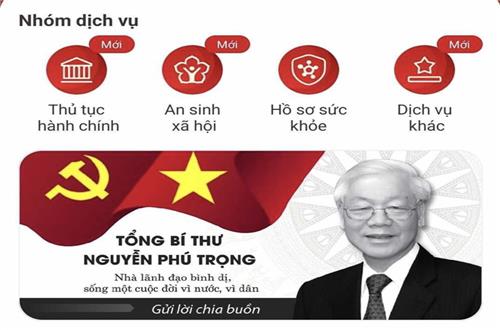 Người dân có thể online gửi lời chia buồn, tri ân Tổng Bí thư Nguyễn Phú Trọng qua ứng dụng VNeID 
