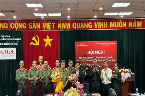 Công an tỉnh Đắk Nông và Viettel tỉnh Đắk Nông tổ chức ký kết Quy chế phối hợp