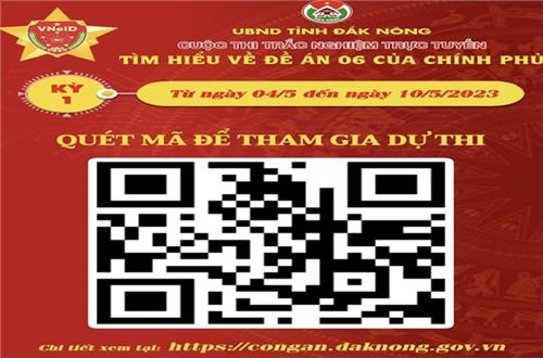 THÔNG BÁO CUỘC THI TRỰC TUYẾN TÌM HIỂU ĐỀ ÁN 06 – KỲ I BẮT ĐẦU TỪ NGÀY 04/05 ĐẾN NGÀY 10/05/2023