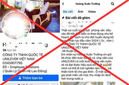 Người lao động cần cảnh giác với chiêu lừa đảo tuyển dụng qua mạng xã hội