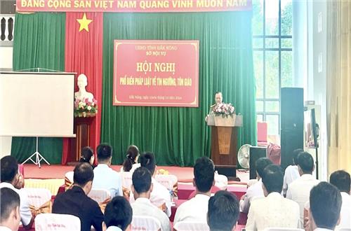 Đắk Nông phổ biến pháp luật về tín ngưỡng, tôn giáo cho chức sắc, chức việc