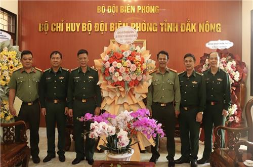 Lãnh đạo Công an tỉnh Đắk Nông chúc mừng Bộ đội Biên phòng tỉnh nhân kỷ niệm 66 năm Ngày truyền thống 