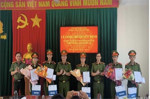 Gia Nghĩa: Công bố quyết định xuất ngũ đối với 05 chiến sĩ hoàn thành nghĩa vụ tham gia Công an nhân dân