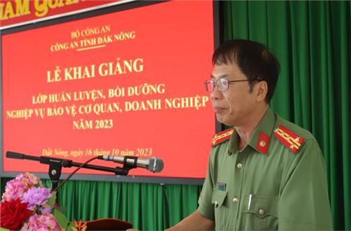 Công an tỉnh Đắk Nông tập huấn nghiệp vụ cho lực lượng  bảo vệ cơ quan, doanh nghiệp