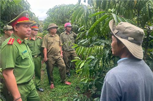 Công an xã Đắk Nia chủ động bảo đảm ANTT mùa thu hoạch nông sản